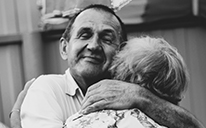 two people hugging